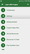 Learn MS Project captura de pantalla 4