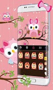Chủ đề bàn phím Con Cú Cung Hồng ảnh chụp màn hình 3