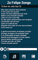 Letra de Canciones Zé Felipe captura de pantalla 2