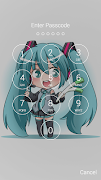 Chibi Hatsune Miku Lockscreen स्क्रीनशॉट 1