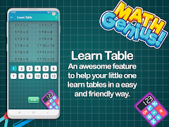 Math Genius - Easy Table Learning Game ảnh chụp màn hình 1