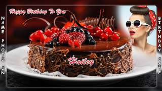 Birthday Cake With Name And Photo 海报