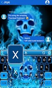 3D Skull Flame Keyboard Theme syot layar 1