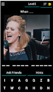 برنامه‌نما Quiz songs Adele عکس از صفحه