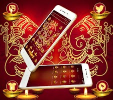Tema Diwali Merah poster