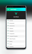 Learn Vue.js Offline for FREE - Vue js Tutorials تصوير الشاشة 1