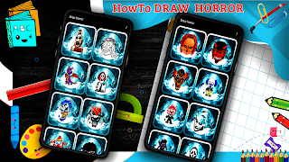 Learn How to Draw Horror Characters Ekran Görüntüsü 5