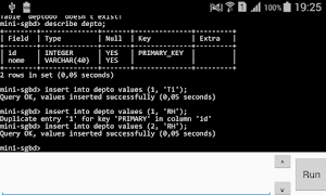 MiniSgbd Run SQL 截圖 3