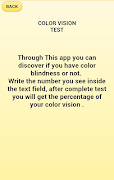برنامه‌نما Color vision test عکس از صفحه