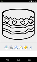 cake coloring pages โปสเตอร์