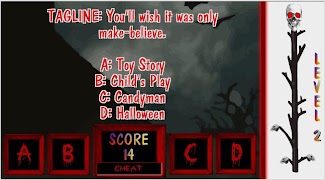 Horror Movie Trivia captura de pantalla 1