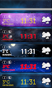 Midnight Clock Weather Widget capture d'écran 1