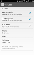 برنامه‌نما Call Code عکس از صفحه