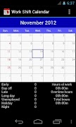 Work Shift Calendar penulis hantaran