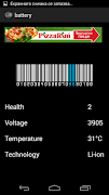 Barcode Battery Indicator الملصق