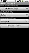 EboBirthday Contact Sync poster