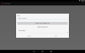 برنامه‌نما Don't forget عکس از صفحه