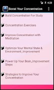 Boost Your Concentration syot layar 1