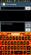 برنامهنما GO Keyboard Fire Skull Theme عکس از صفحه