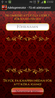 Adelsgeneratorn - Adelsnamn poster