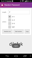 Random Password syot layar 1