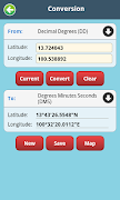 برنامه‌نما Lat Long Coordinate Conversion عکس از صفحه
