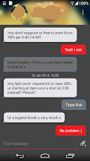 EvolveSMS Dark iOS Classic Red تصوير الشاشة 1