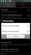 Auto Reply/Block imagem de tela 1
