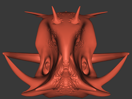 3D Alien's head poster