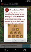Maya juego de cartas Solitario captura de pantalla 1