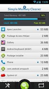 برنامه‌نما Simple Memory Cleaner عکس از صفحه
