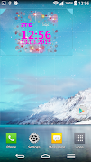 Pink Clock And Weather Widget screenshot 1