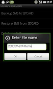 برنامه‌نما BackupSMS عکس از صفحه
