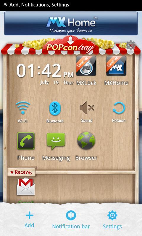 Popcon tray - Popup control.. APK 下載