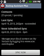 Backup Assistant Optimus Zone screenshot 2