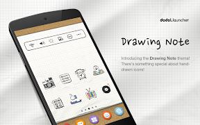 DrawingNote LINELauncher theme captura de pantalla 1