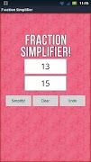برنامه‌نما Fraction Simplifier! عکس از صفحه