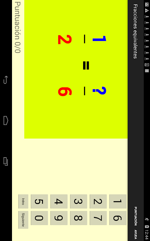 Descargar APK de Fracciones equivalentes