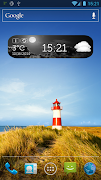 Black Weather Clock Widget syot layar 4