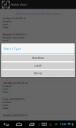 Menu Planner स्क्रीनशॉट 1