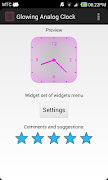 Glowing Analog Clock ภาพหน้าจอ 4