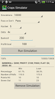 Craps Simulator - Statistics تصوير الشاشة 1