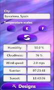 Cascade Widget Météo D'horloge capture d'écran 4
