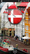 Denmark Flag HD Clock Widget 截图 4