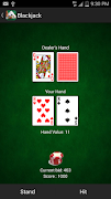 Blackjack 21 Game Free Android 포스터