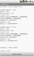 SMS and calls logs reader screenshot 1