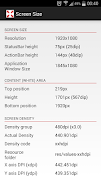 Screen Size and Density screenshot 1