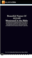 Names of ALLAH in Bible poster