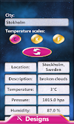 Midnight Clock Weather Widget ảnh chụp màn hình 3