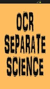 GCSE Separate Science - OCR poster